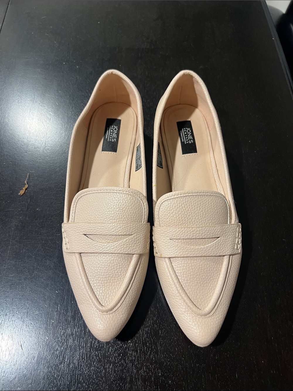 Jones New York Cream Pointed Penny Loafers